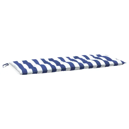 Jastuci za vrtnu klupu 2 kom plavo-bijeli prugasti 120x50x7 cm - Plava i bijela 120 cm Cijena