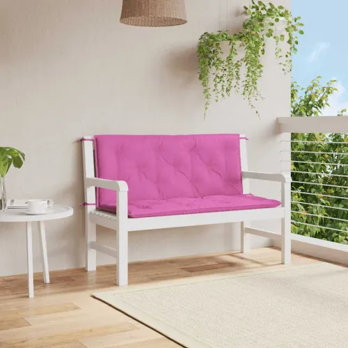 Jastuci za vrtnu klupu 2 kom ružičasti 120x50x7 cm tkanina - Ružičasta 120 cm 2 Cijena