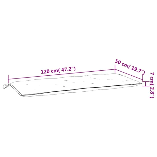 Jastuci za vrtnu klupu 2 kom ružičasti 120x50x7 cm tkanina - Ružičasta 120 cm Cijena