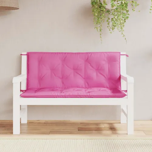 Jastuci za vrtnu klupu 2 kom ružičasti 120x50x7 cm tkanina - Ružičasta 120 cm Cijena