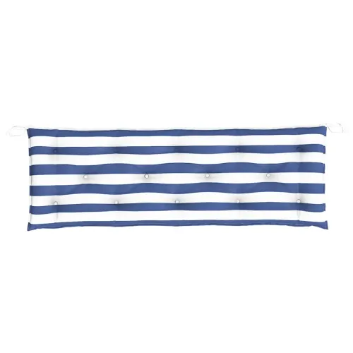 Jastuci za vrtnu klupu 2 kom plavo-bijeli prugasti 150x50x7 cm - Plava i bijela 150 cm Cijena