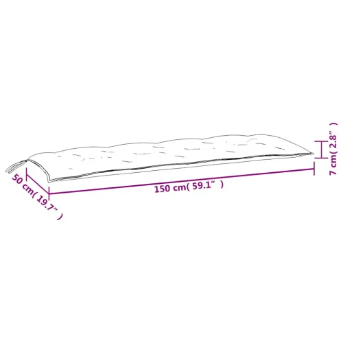 Jastuci za vrtnu klupu 2 kom plavo-bijeli prugasti 150x50x7 cm - Plava i bijela 150 cm Cijena