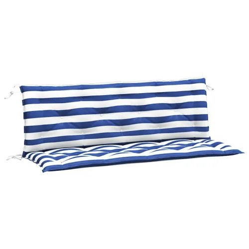 Jastuci za vrtnu klupu 2 kom plavo-bijeli prugasti 150x50x7 cm - Plava i bijela 150 cm 2 Cijena