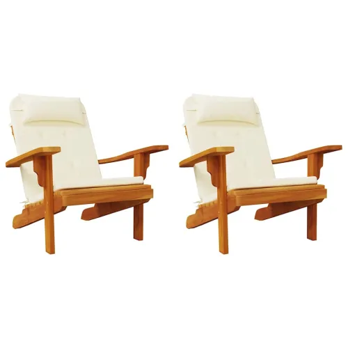 Jastuci za stolicu Adirondack 2 kom krem od tkanine Oxford - Krema Cijena