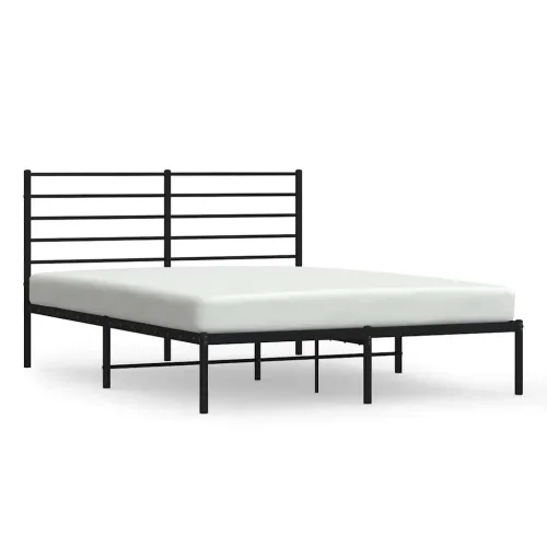 Metalni okvir za krevet s uzglavljem crni 120x190 cm - Crna 120 x 190 cm s uzglavljem Cijena