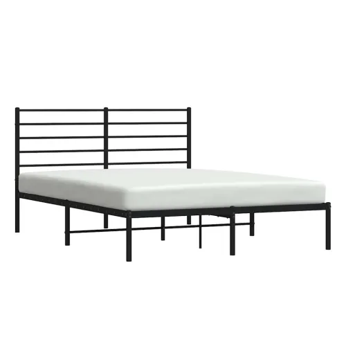 Metalni okvir za krevet s uzglavljem crni 120x190 cm - Crna 120 x 190 cm s uzglavljem Cijena
