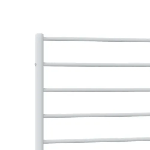 Metalni okvir kreveta uzglavlje i podnožje bijeli 90x190 cm - Bijela 90 x 190 cm s uzglavljem i podnožjem Cijena