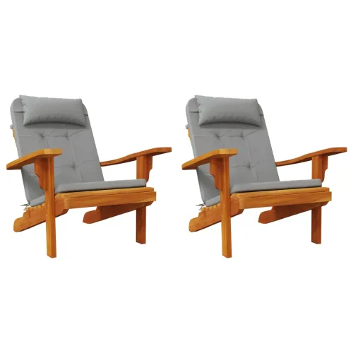 Jastuci za stolicu Adirondack 2 kom sivi od tkanine Oxford - Siva Cijena
