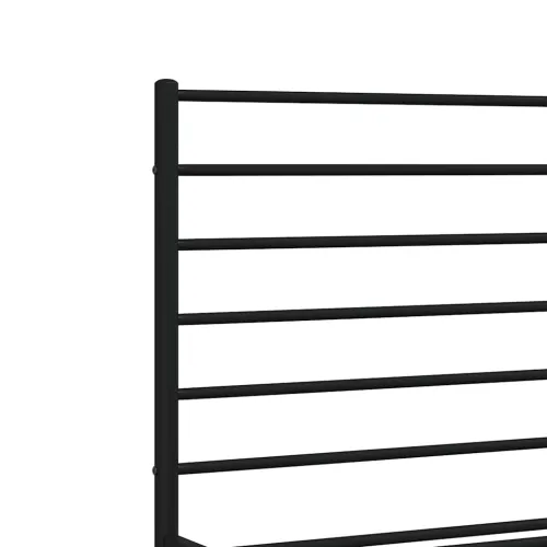 Metalni okvir za krevet s uzglavljem crni 150x200 cm - Crna 150 x 200 cm s uzglavljem Cijena