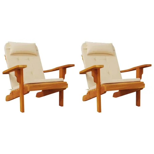 Jastuci za stolicu Adirondack 2 kom bež od tkanine Oxford - Bež Cijena