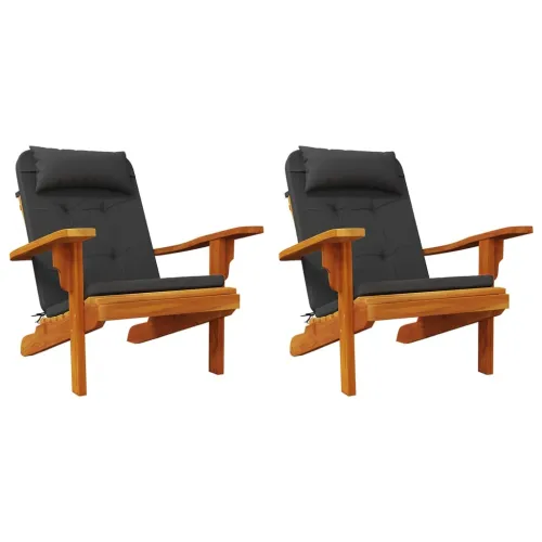 Jastuci za stolicu Adirondack 2 kom crni od tkanine Oxford - Crna Cijena