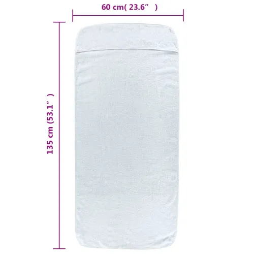 Ručnici za plažu 2 kom bijeli 60 x 135 cm od tkanine 400 GSM - Bijela 60 x 135 cm 2 Cijena