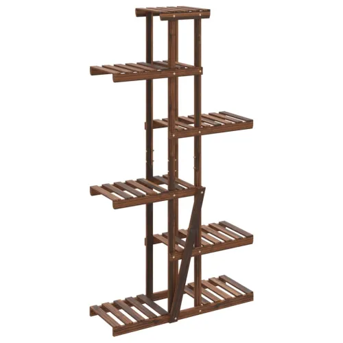 Stalak za cvijeće 75 x 25 x 140,5 cm od masivne jelovine - Smeđa 75 x 25 x 140.5 cm Cijena
