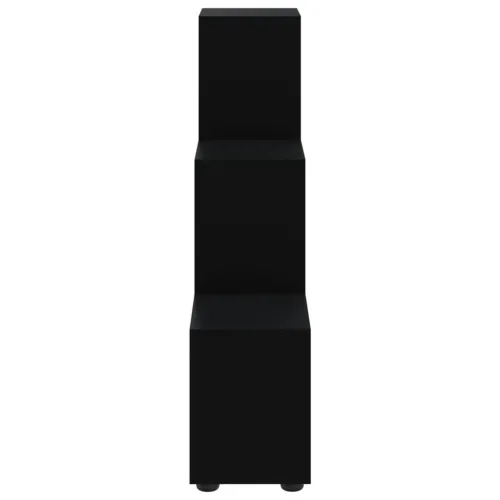 Police za knjige u obliku stuba crne 107 cm konstruirano drvo - Crna 104 x 29 x 107 cm Cijena