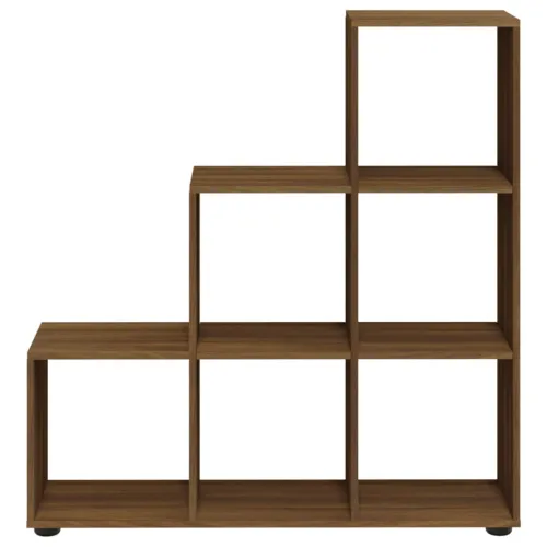 Regal za knjige u obliku stepenica boja hrasta 107 cm drveni - Smeđi hrast 104 x 29 x 107 cm Cijena