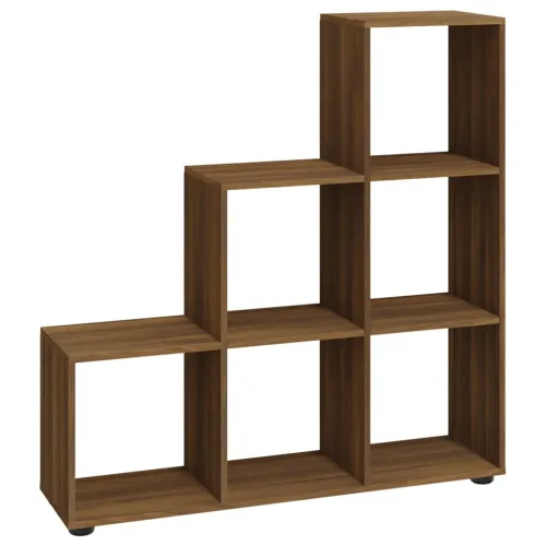 Regal za knjige u obliku stepenica boja hrasta 107 cm drveni - Smeđi hrast 104 x 29 x 107 cm Cijena