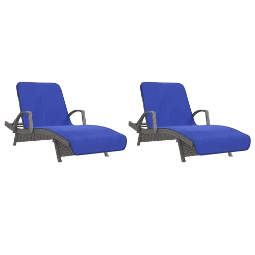 Ručnici za plažu 2 kom plavi 75 x 200 cm od tkanine 400 GSM - Plava 75 x 200 cm 2 Cijena