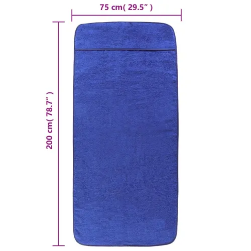 Ručnici za plažu 2 kom plavi 75 x 200 cm od tkanine 400 GSM - Plava 75 x 200 cm 2 Cijena
