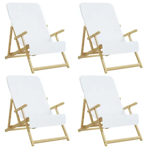 Ručnici za plažu 4 kom bijeli 60 x 135 cm od tkanine 400 GSM - Bijela 60 x 135 cm 4 Cijena