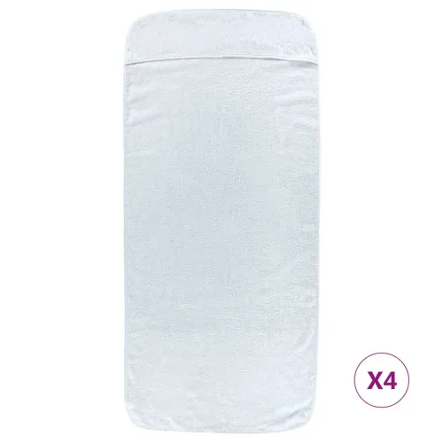 Ručnici za plažu 4 kom bijeli 60 x 135 cm od tkanine 400 GSM - Bijela 60 x 135 cm 4 Cijena
