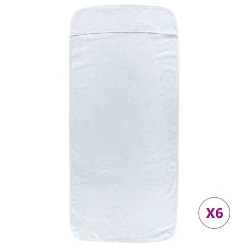 Ručnici za plažu 6 kom bijeli 60 x 135 cm od tkanine 400 GSM - Bijela 60 x 135 cm 6 Cijena