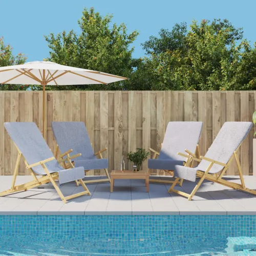 Ručnici za plažu 4 kom sivi 60 x 135 cm od tkanine 400 GSM - Siva 60 x 135 cm 4 Cijena