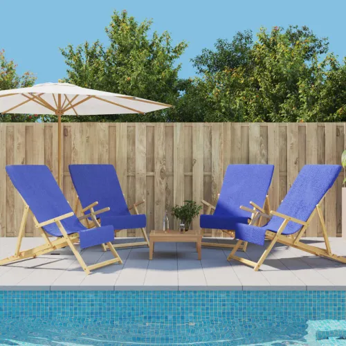 Ručnici za plažu 4 kom plavi 60 x 135 cm od tkanine 400 GSM - Plava 60 x 135 cm 4 Cijena