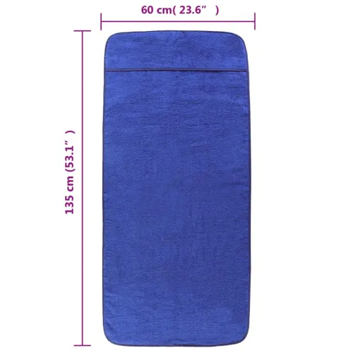 Ručnici za plažu 4 kom plavi 60 x 135 cm od tkanine 400 GSM - Plava 60 x 135 cm 4 Cijena