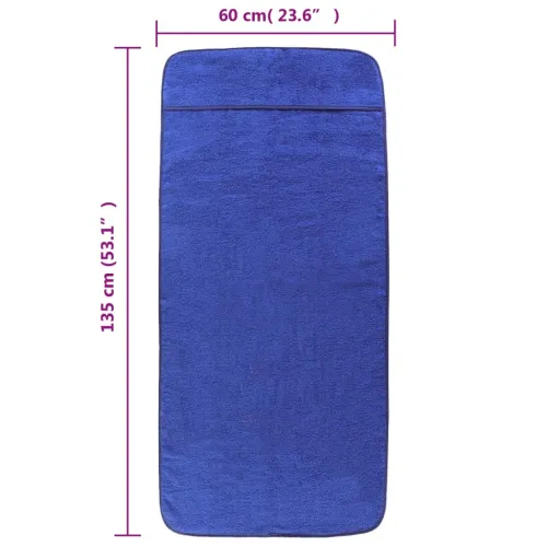 Ručnici za plažu 6 kom plavi 60 x 135 cm od tkanine 400 GSM - Plava 60 x 135 cm 6 Cijena