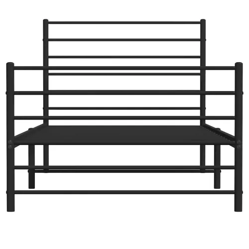 Metalni okvir kreveta uzglavlje i podnožje crni 100x200 cm - Crna 100 x 200 cm s uzglavljem i podnožjem Cijena