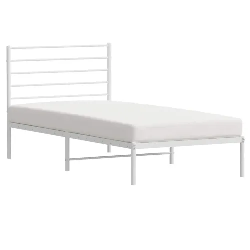 Metalni okvir za krevet s uzglavljem bijeli 80x200 cm - Bijela 80 x 200 cm s uzglavljem Cijena