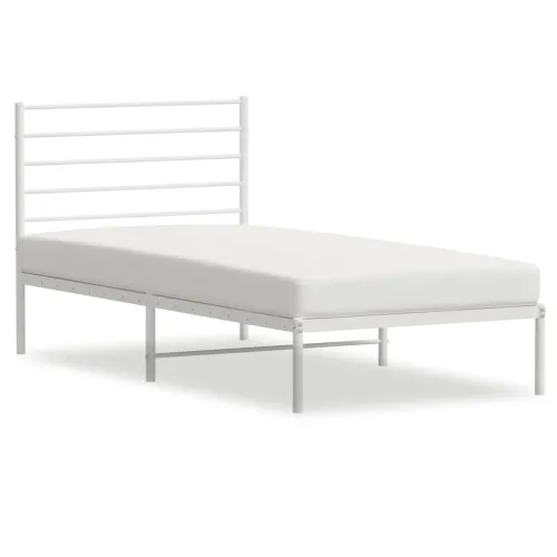 Metalni okvir za krevet s uzglavljem bijeli 80x200 cm - Bijela 80 x 200 cm s uzglavljem Cijena