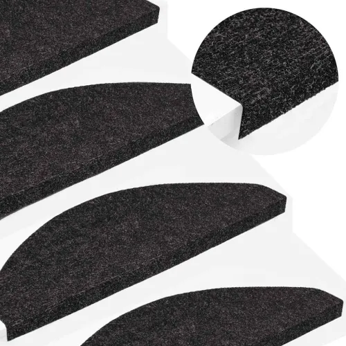 Ljepljivi tepisi za stepenice 10kom antracit 65x22,5x3,5cm - Antracit 65 x 22.5 x 3.5 cm 10 Cijena