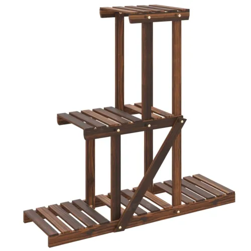 Stalak za cvijeće 81 x 25 x 75,5 cm od masivne jelovine - Smeđa 81 x 25 x 75.5 cm Cijena