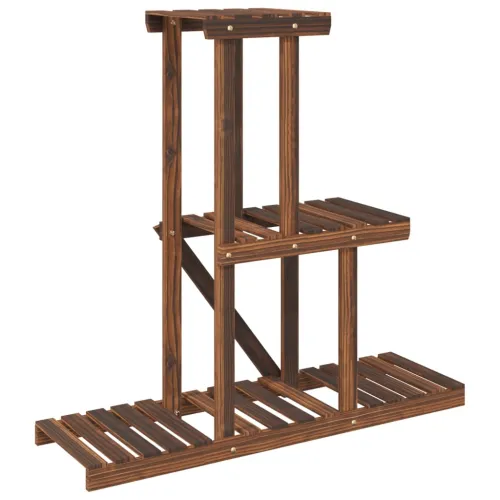 Stalak za cvijeće 81 x 25 x 75,5 cm od masivne jelovine - Smeđa 81 x 25 x 75.5 cm Cijena