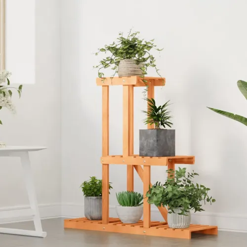 Stalak za cvijeće 81 x 25 x 75,5 cm od masivne jelovine - Svjetlosmeđa 81 x 25 x 75.5 cm Cijena