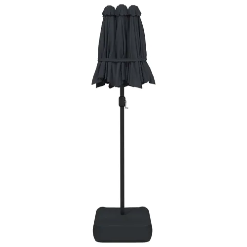 Dvostruki vrtni suncobran crni 316 x 145 cm - Crna Cijena