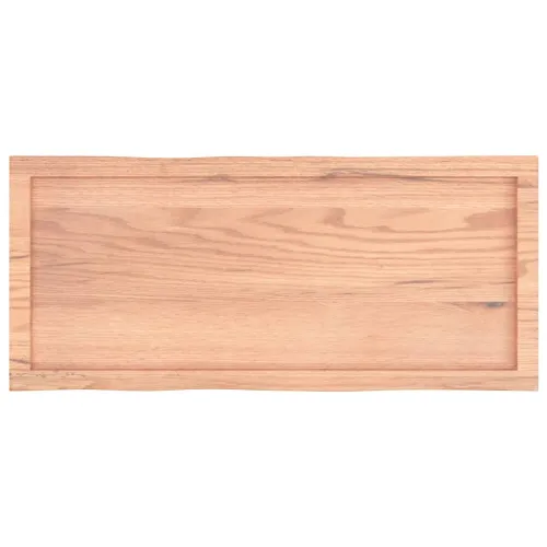Stolna ploča svjetlosmeđa 100x40x(2-6) cm obrađena hrastovina - Svjetlosmeđa 100 x 40 x 6 cm Cijena