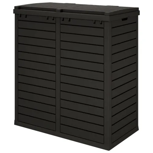 Vanjska kanta za smeće crna 78 x 41 x 86 cm od polipropilena - Crna Cijena