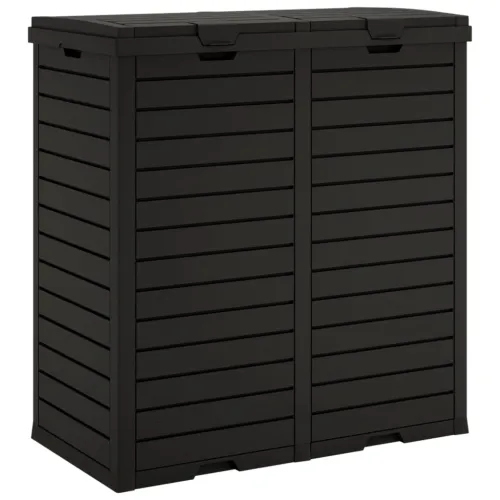 Vanjska kanta za smeće crna 78 x 41 x 86 cm od polipropilena - Crna Cijena
