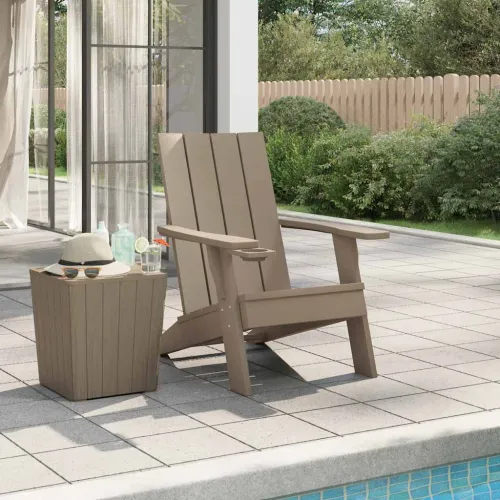 Vrtna stolica Adirondack svjetlosmeđa 75x88,5x89,5 cm PP Cijena