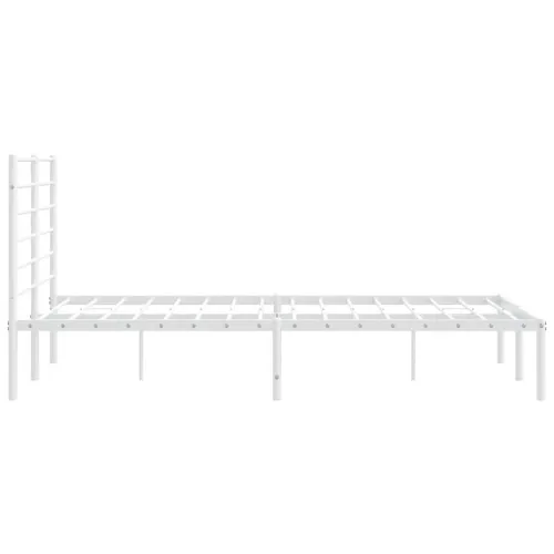 Metalni okvir za krevet s uzglavljem bijeli 140 x 190 cm - Bijela 140 x 190 cm s uzglavljem Cijena