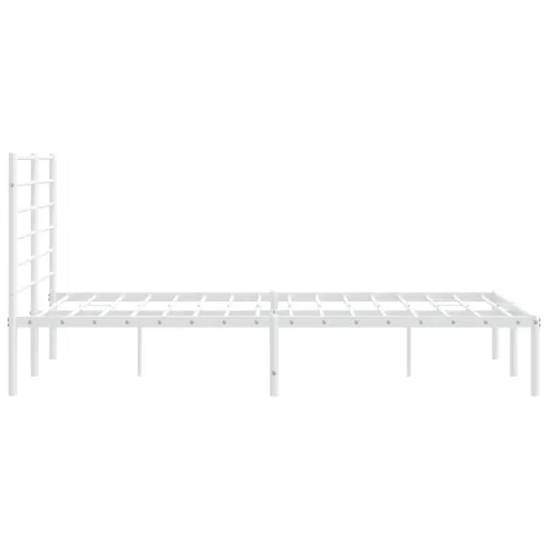Metalni okvir za krevet s uzglavljem bijeli 140 x 200 cm - Bijela 140 x 200 cm s uzglavljem Cijena