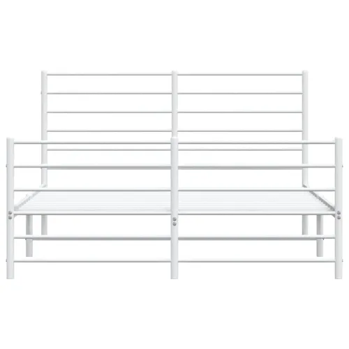 Metalni okvir kreveta uzglavlje i podnožje bijeli 120x200 cm - Bijela 120 x 200 cm s uzglavljem i podnožjem Cijena
