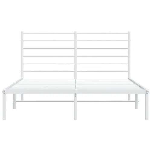 Metalni okvir za krevet s uzglavljem bijeli 150x200 cm - Bijela 150 x 200 cm s uzglavljem Cijena