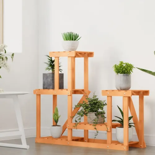 Stalak za cvijeće 90 x 25 x 73,5 cm od masivne jelovine - Svjetlosmeđa 90 x 25 x 73.5 cm Cijena