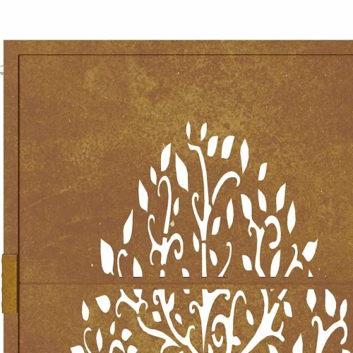 Dvorišna vrata - Vrtna vrata 100x200 cm Corten čelik Dizajn stabla - 100 x 200 cm Cijena