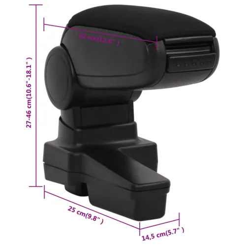 Naslon za ruke za VW GOLF MK4 (1999.-2004.) crni 14,5x32x(27-46) cm ABS - Vw golf mk4 Cijena