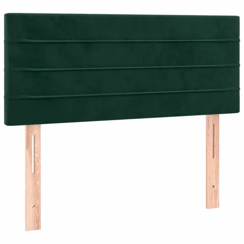 Box spring krevet s madracem tamnozeleni 90x190 cm baršunasti - Tamnozelena 90 x 190 cm vodoravne pruge Cijena