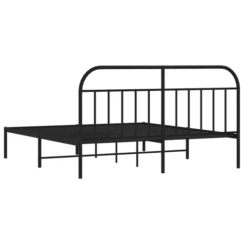 Metalni okvir za krevet s uzglavljem crni 180x200 cm - Crna 180 x 200 cm s uzglavljem Cijena